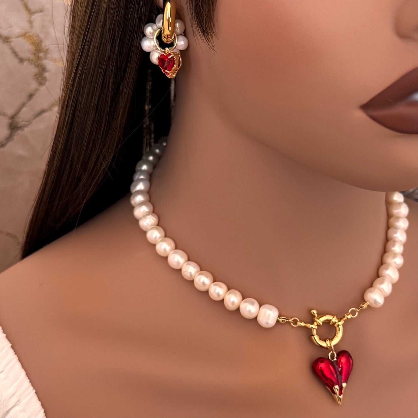 Amour Pearl Choker Necklace