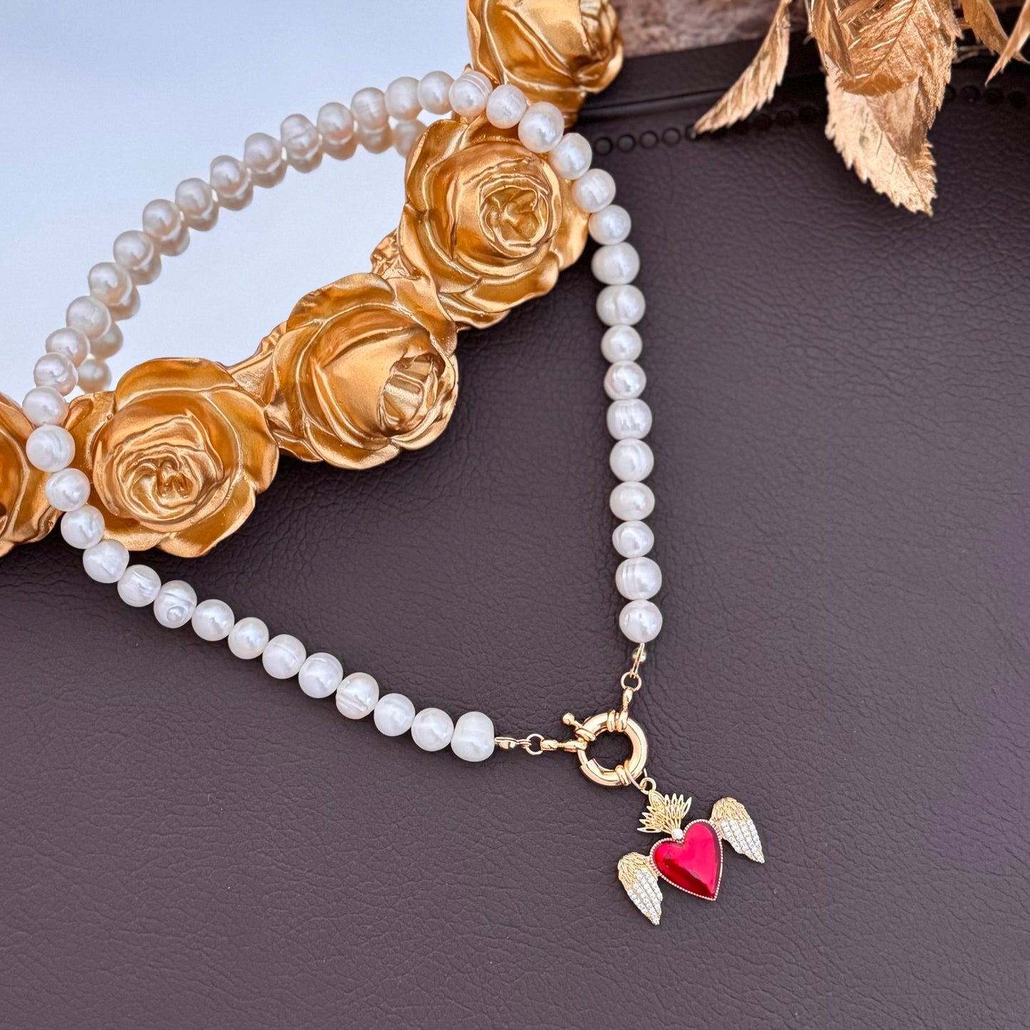 Aurelia Winged Heart Necklace