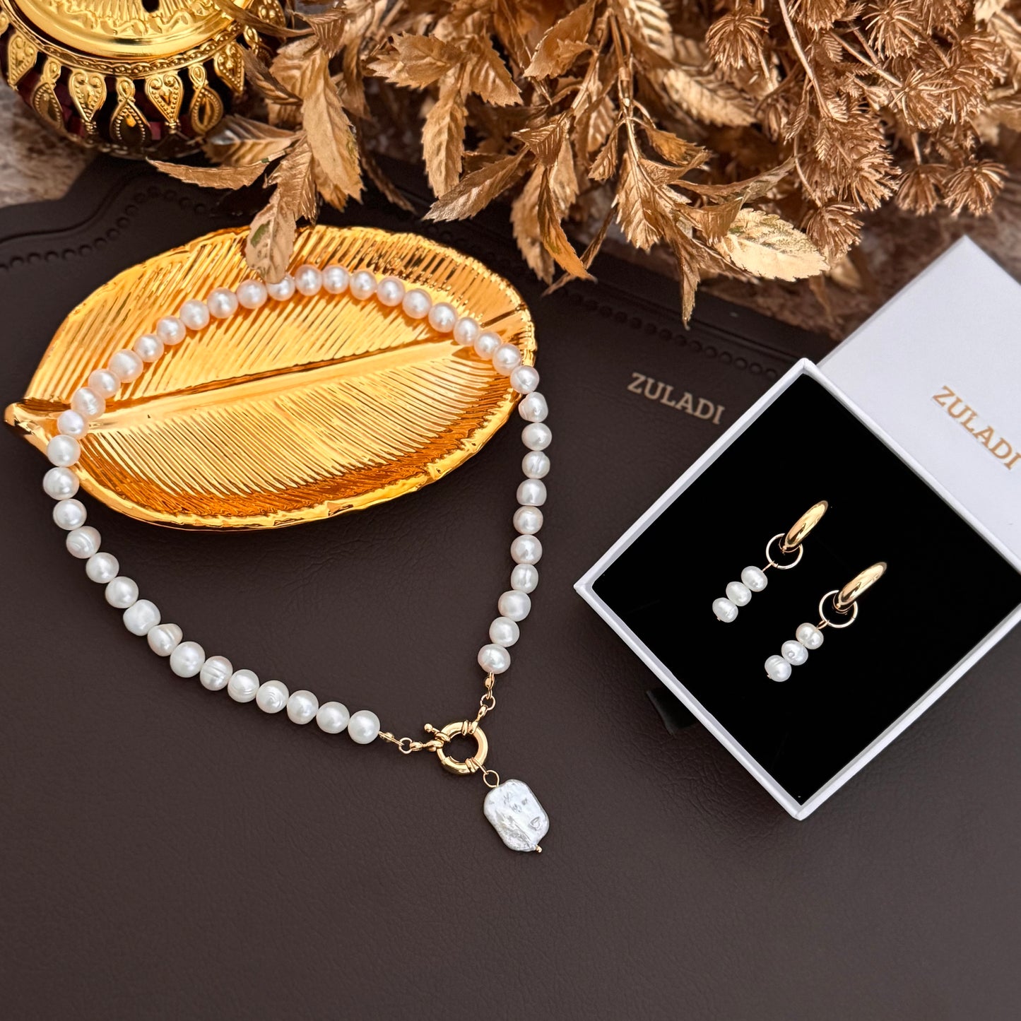 Luna Pearl Drop Earrings