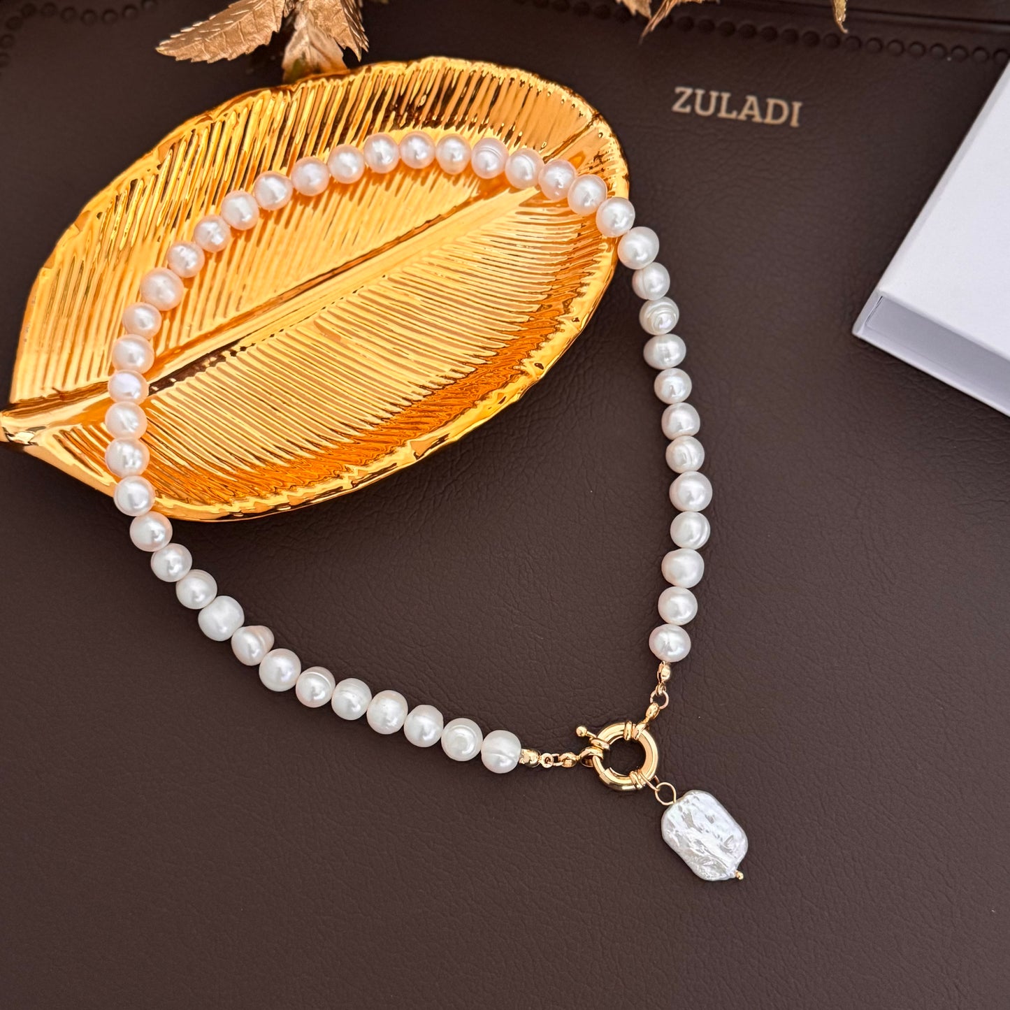 Luna Pearl Drop Necklace