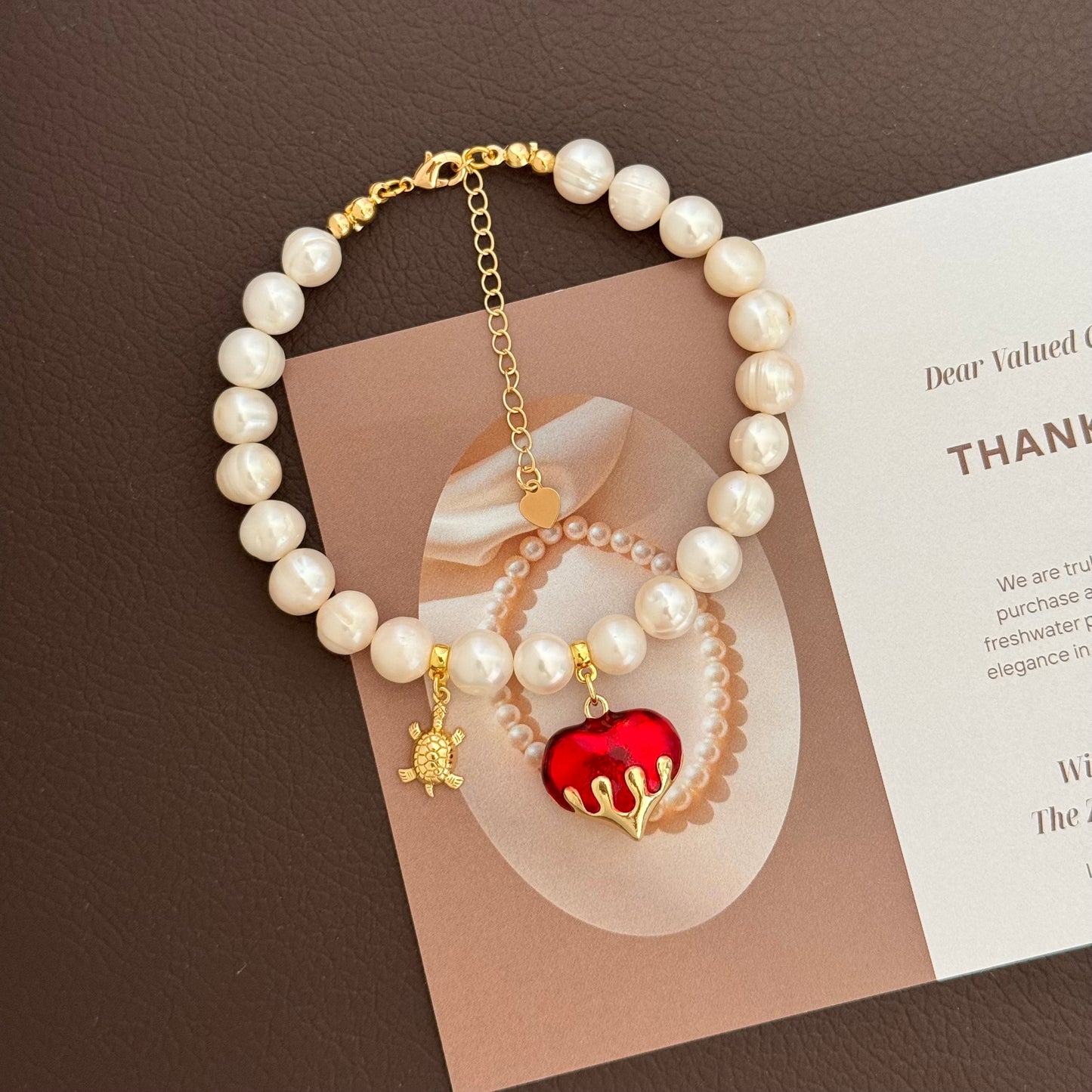 Amour Heart Pearl Bracelet