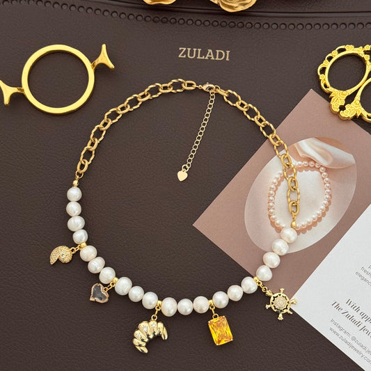 Croissant d’Or Pearl Necklace