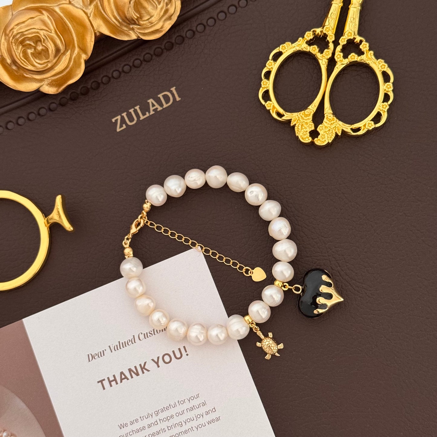 Amour Noire Freshwater Pearl Bracelet