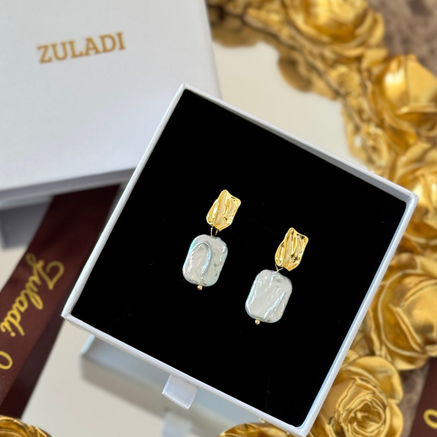 Natural Baroque Pearl Drop Earrings