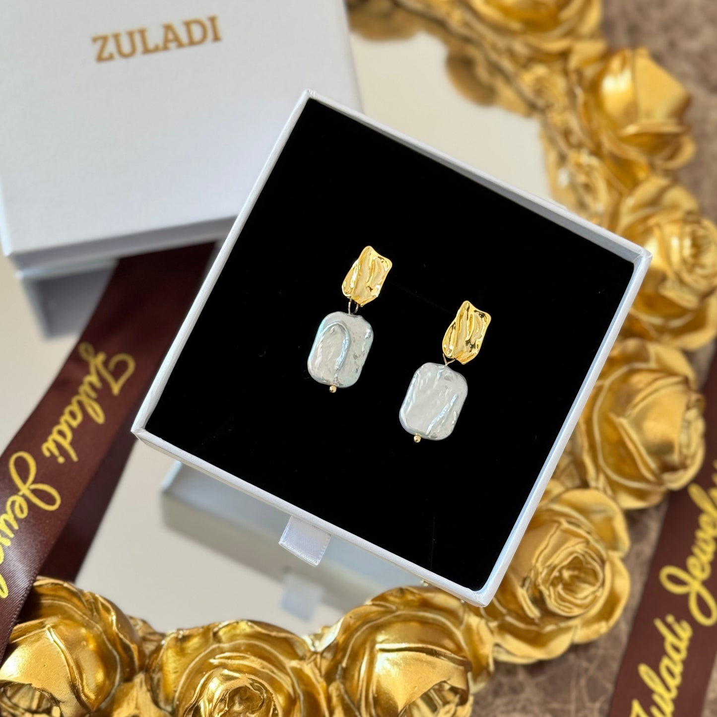 Natural Baroque Pearl Drop Earrings