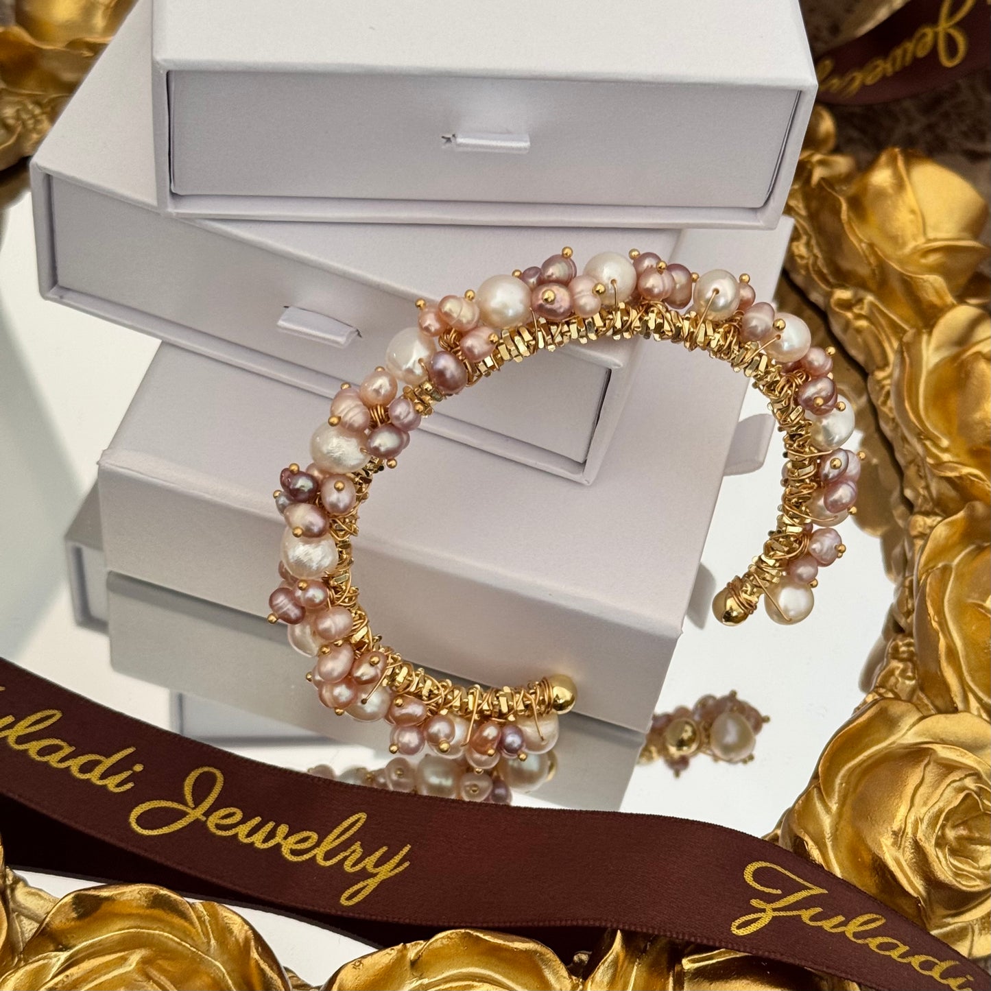 Baroque Freshwater Pearl Statement Bracelet